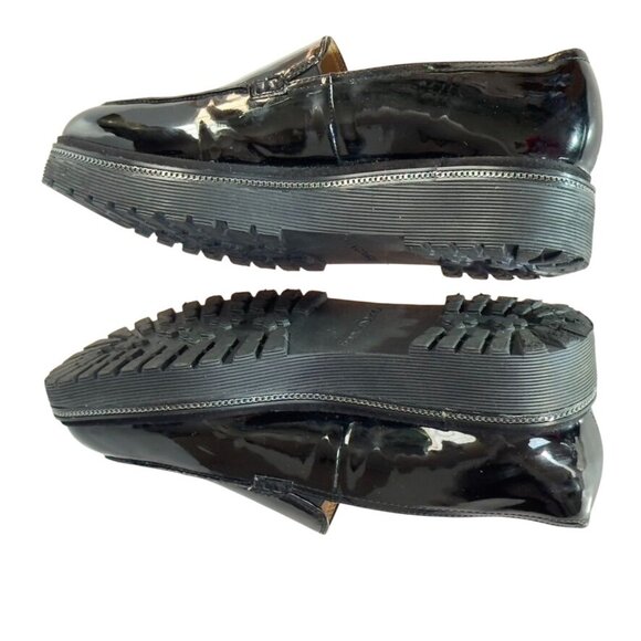 FRANCIO SARTO Static Women's Black Patent Leather Platform Loafers  Size 7.5 - Picture 7 of 11